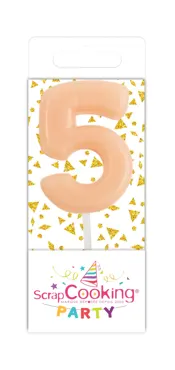 15er Set Kerze Mini Nummer 5 assortiert