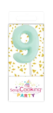 15er Set Kerze Mini Nummer 9 assortiert