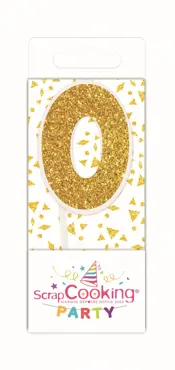 Kerze Mini Nummer 0 gold