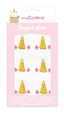 6 Stk. Zuckerdekor Einhorn