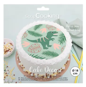 Tortenaufleger D18cm aus Zuckerpaste Dino