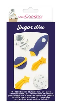 6 Stk. Zuckerdekor Space