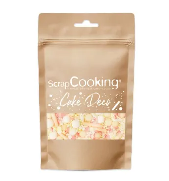 Zuckerstreusel Mix pfirsichfarben 70g