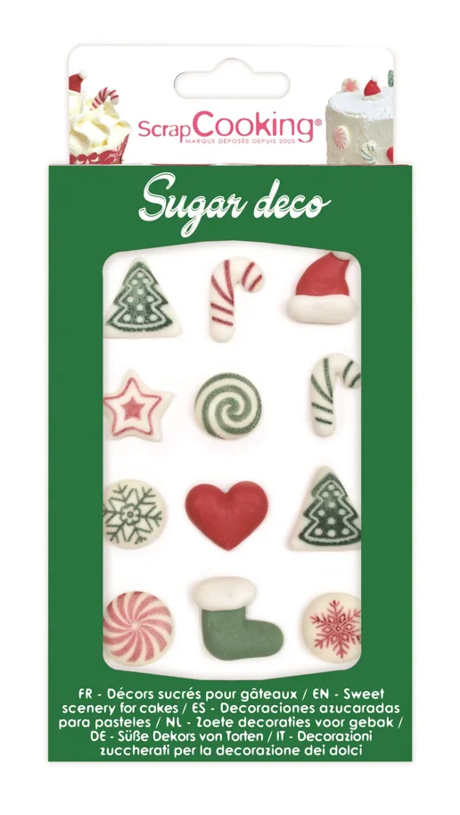 12 Stk. Zuckerdekor Sweet Xmas