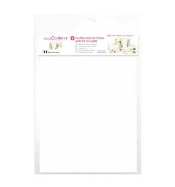 6 Stk. Esspapier für Special Nougats weiss