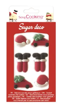 6 Stk. Zuckerdekor Weihnachtsmann