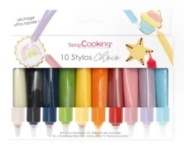 10er Set Dekostift Schokogeschmack