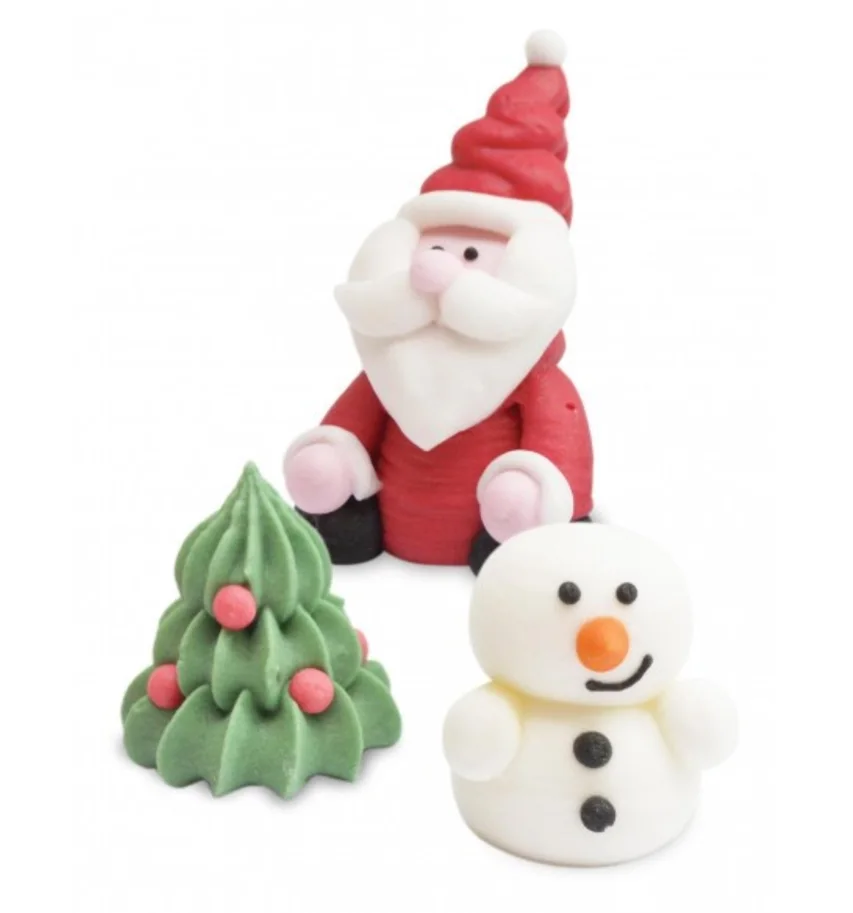3 Stk. Zuckerdekor Weihnachten
