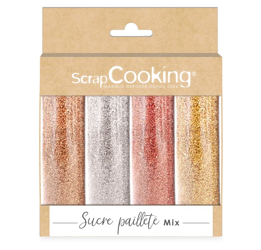 Zukerdeckor irisierend gold, pink, silber, kupfer