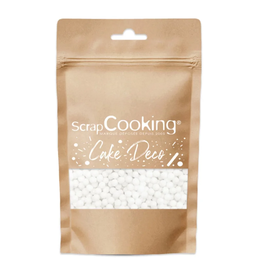 Zuckerstreusel Perlen weiss 55g