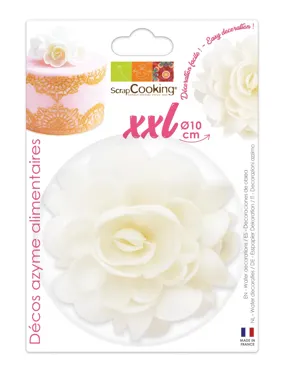 XXL Wafer Deko. Cake topper 10cm weiss