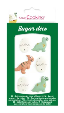 6 Stk. Zuckerdekor Dino