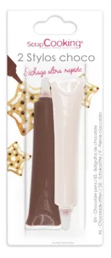 2er Set Schokostifte Weiß- und Milchschokolade 2x25g