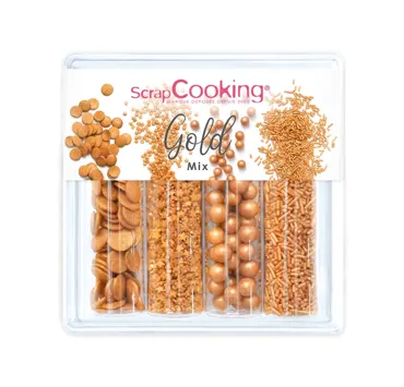 4er Set Zuckerstreusel Mix gold 62g