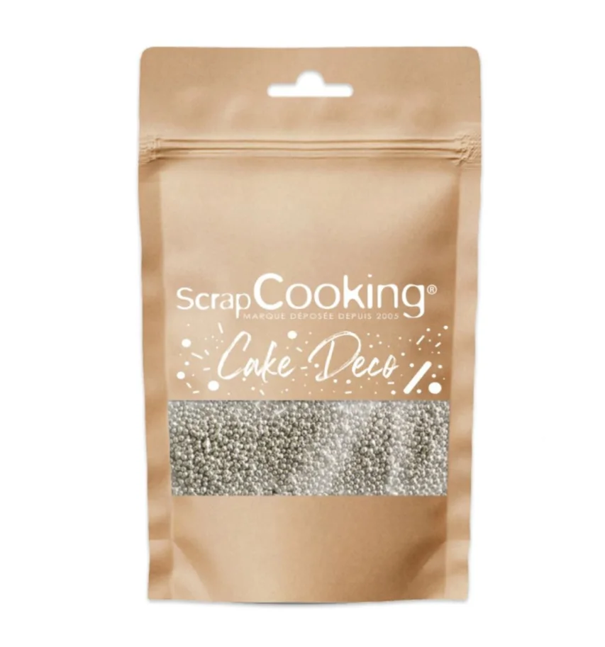 Zuckerstreusel Perlen Mini silber 80g