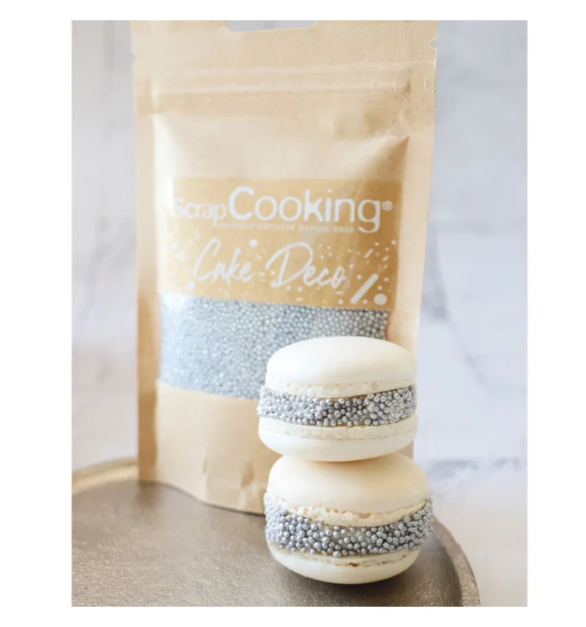 Zuckerstreusel Perlen Mini silber 80g