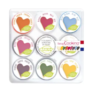 9er Set natürliche Lebensmittelfarben