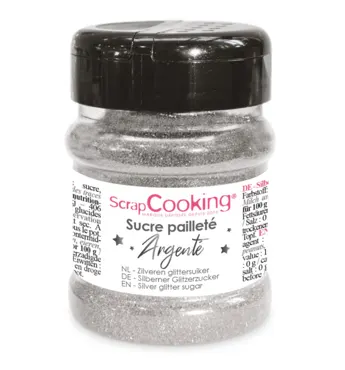 Glitzer Zucker essbar silber 160g