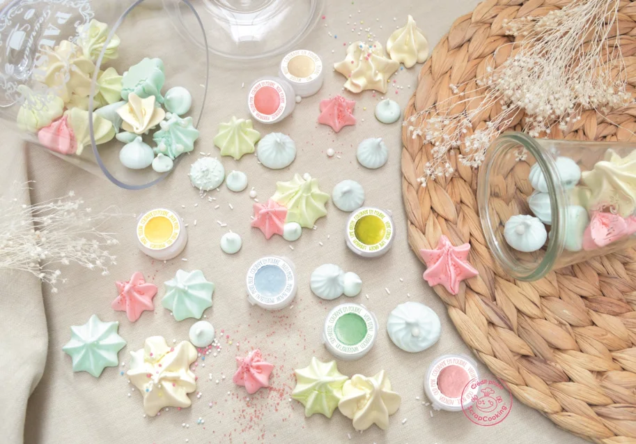 9 Mini-Lebensmittelfarben in Pulverform pastell