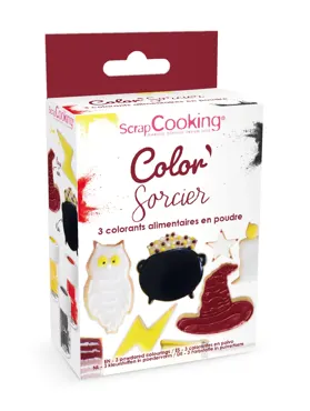 3-tlg. Set künstliche Lebensmittelfarbe Pulverform Zauberei