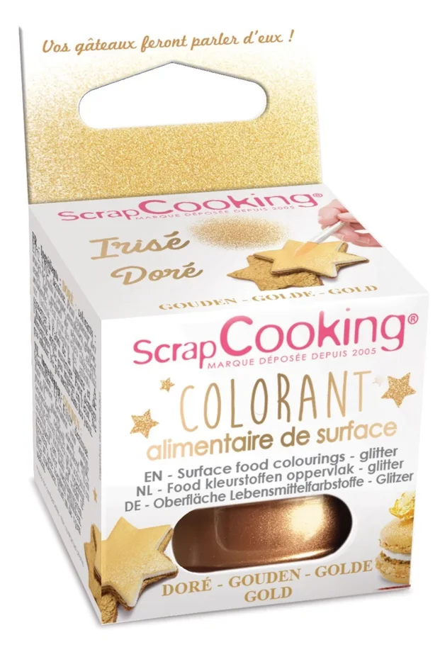 Lebensmittelpuder Glitzer Gold 5g