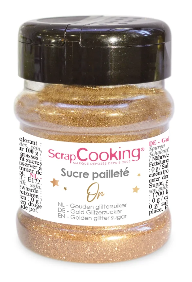 Glitzer Zucker essbar gold 160g