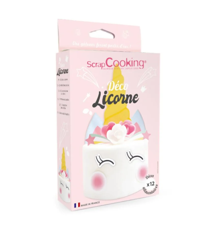 12-tlg. Set Oblaten Deko Einhorn