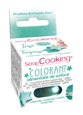 Farbpulver kaltes Oberflächendekor irisierend türkis