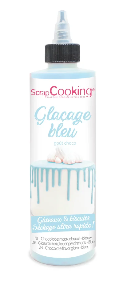 Schokoladengeschmacksglasur Drip Cake, blau 130g