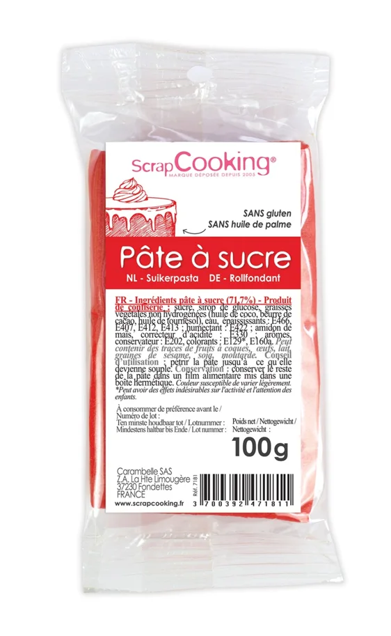 Zuckerpaste rot 100g