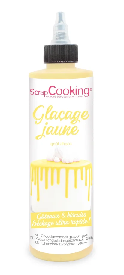 Schokoladengeschmacksglasur Drip Cake, gelb 130g