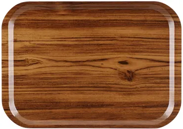 Tablett Fast Food Teak rutschfest 37.5x26.5cm