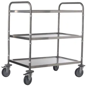 Universalwagen Edelstahl 100x50cm 3 Tablare H 93.5cm