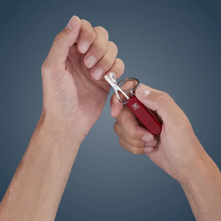 Multi-Tool m. Schlüsselanhänger, rot, 57 mm