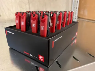 24 Stk. Display Classic Inox Nagelknipser rot