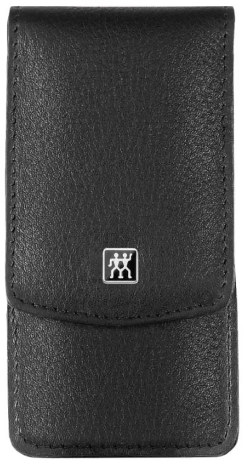 3tlg. Taschen-Etui, Rindleder, schwarz