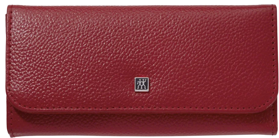 5tlg Classic INOX Rahmenetui Leder, rot