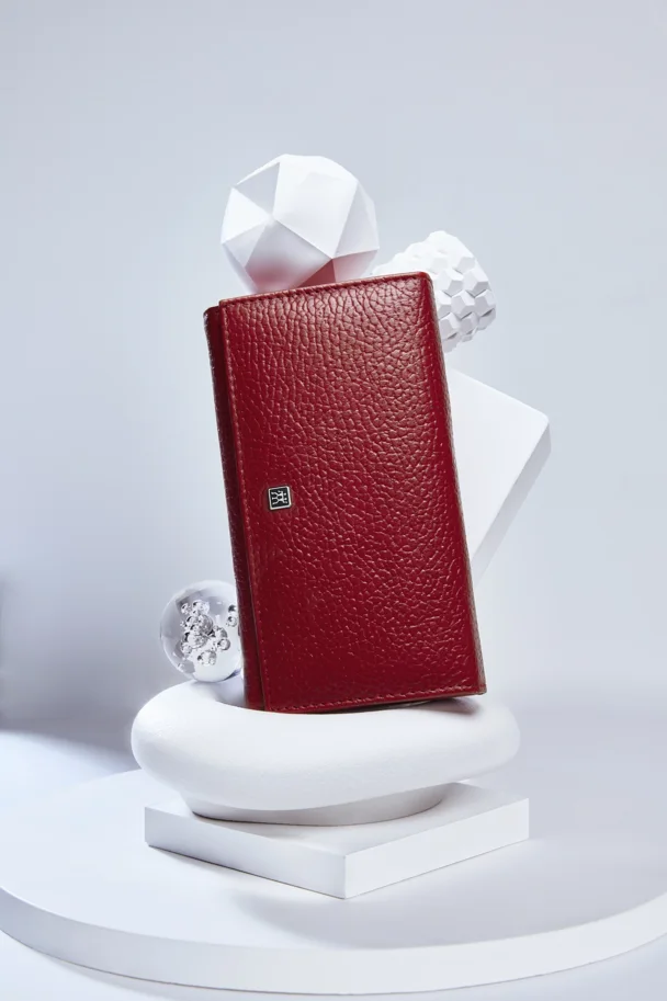 5tlg Classic INOX Rahmenetui Leder, rot