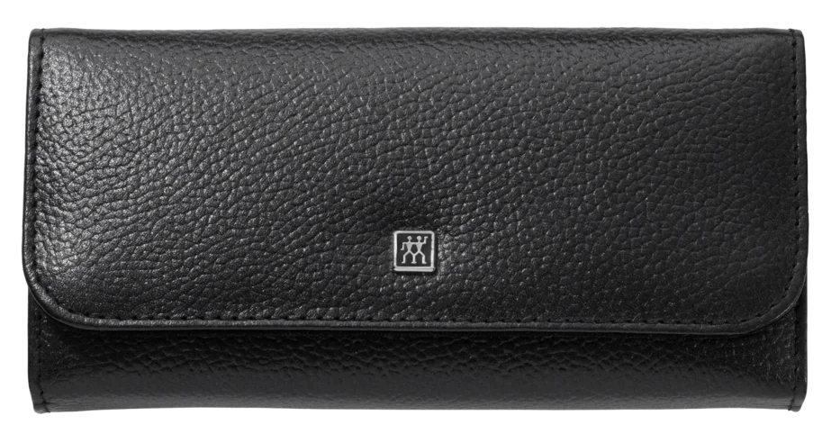 5tlg. Classic INOX Rahmenetui Leder, schwarz