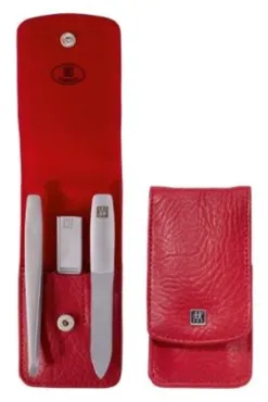 3tlg. Taschen-Etui, rot