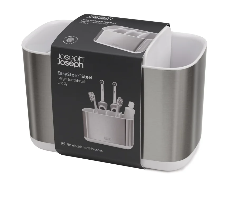 EasyStore Steel grosser Zahnbürstenhalter Weiss