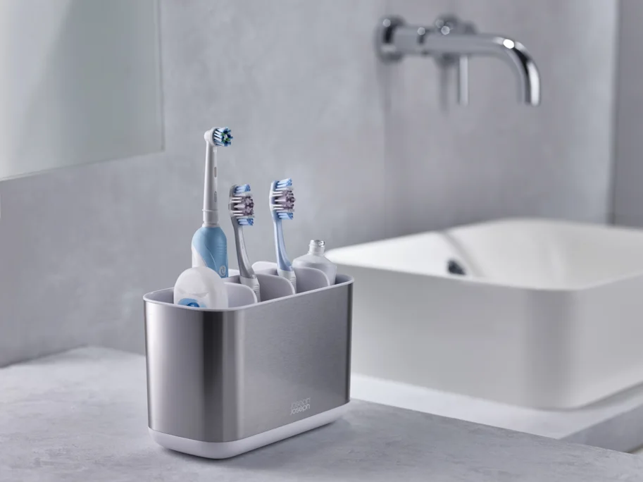 EasyStore Steel grosser Zahnbürstenhalter Weiss