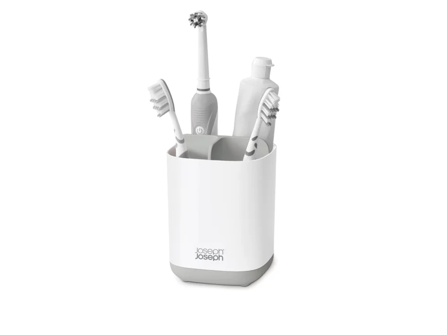 EasyStore Zahnbürstenhalter, weiss grau, 8.4x8.4x12.7cm