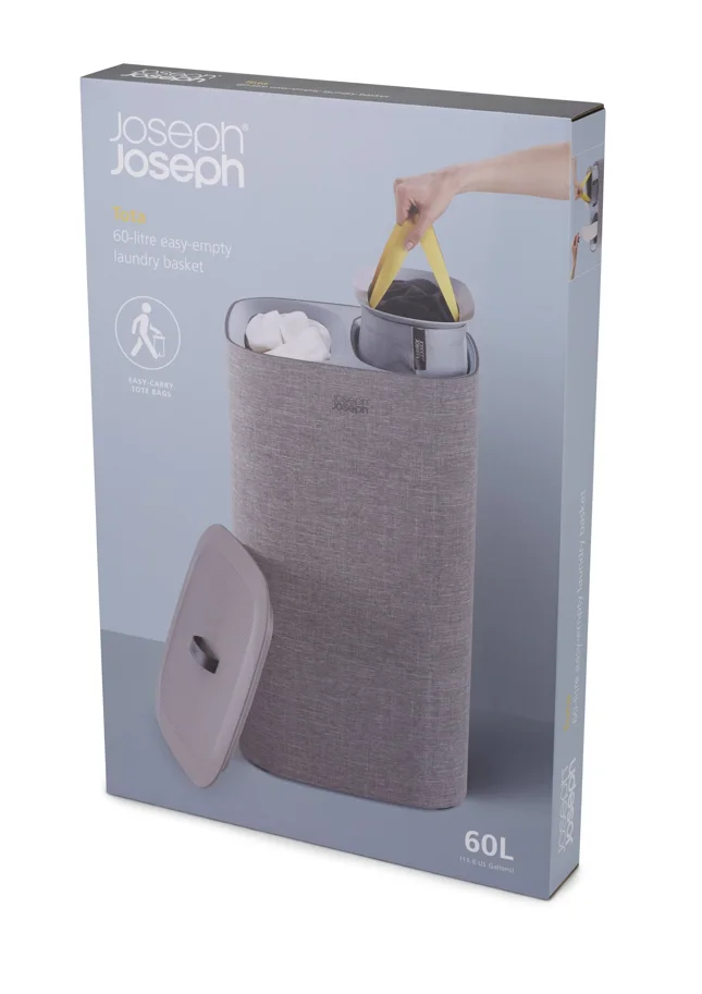 Tota 60L Wäschetrennkorb 2x 30L grau