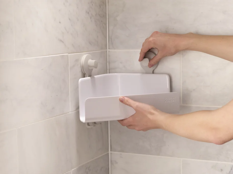 2er Set EasyStore Eckduschablage weiss