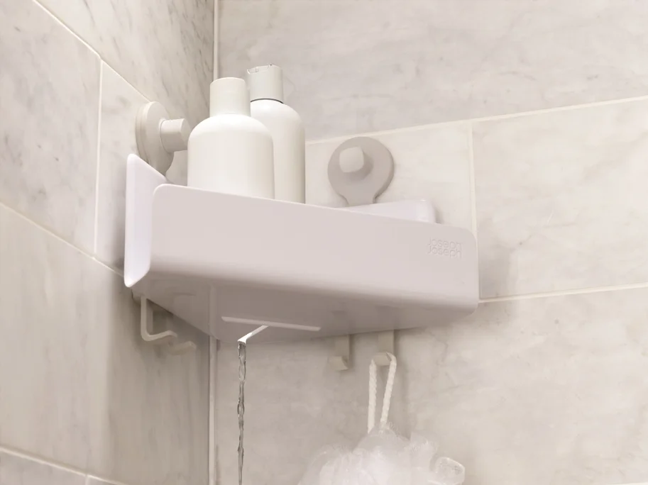 2er Set EasyStore Eckduschablage weiss