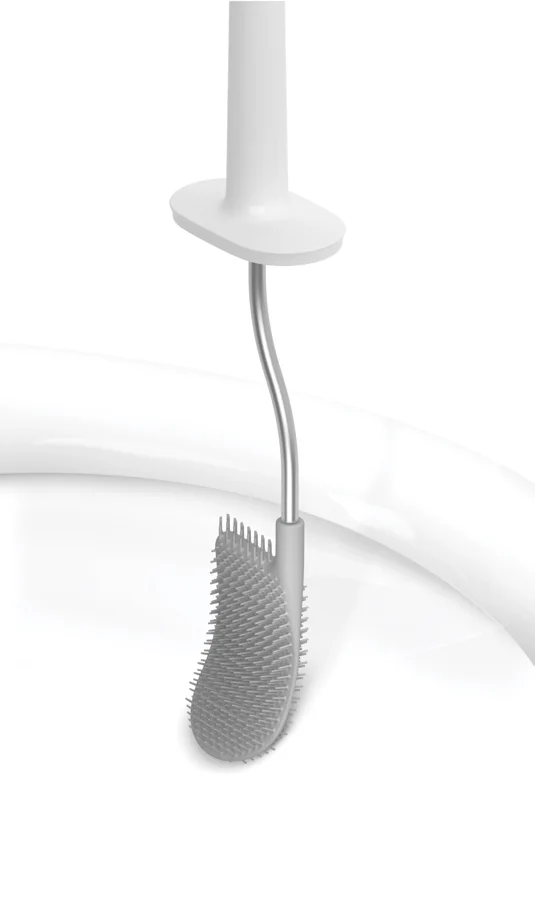 Flex Steel Toilettenbürste weiss grau, 8.9x12.5x42.8cm