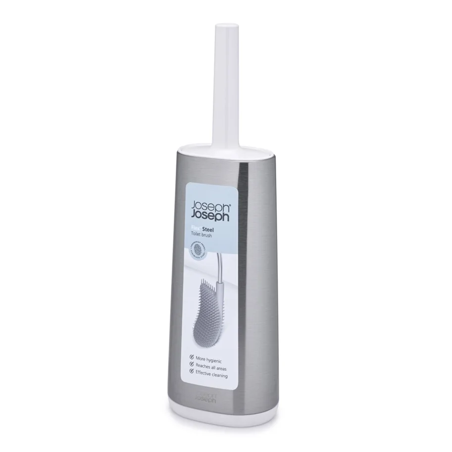 Flex Steel Toilettenbürste weiss grau, 8.9x12.5x42.8cm