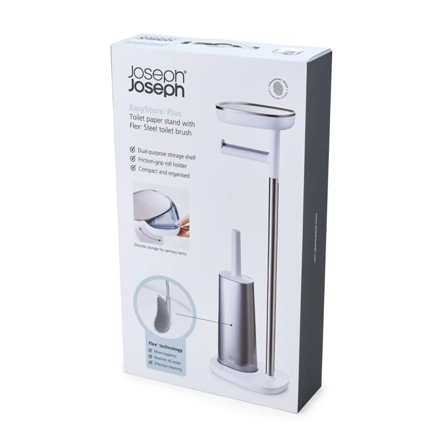 EasyStore Toilettenpapier-Ständer mit Bürste, 76x17.5x23.5cm