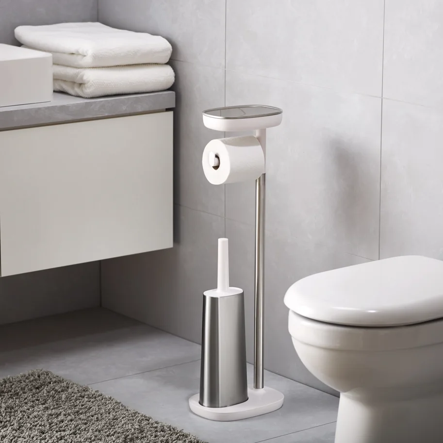 EasyStore Toilettenpapier-Ständer mit Bürste, 76x17.5x23.5cm
